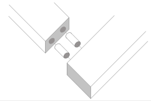 butt joint dengan tenon