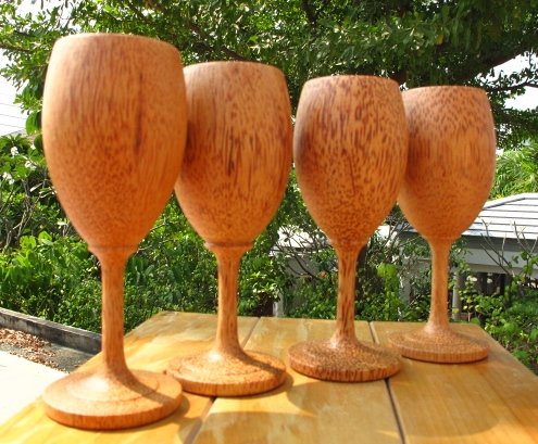 gelas kayu kelapa