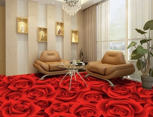 wallpaper lantai bunga mawar