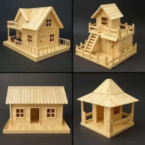 rumah kayu dari stik es krim 1