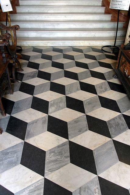 Walpaper lantai berbentuk bata susun