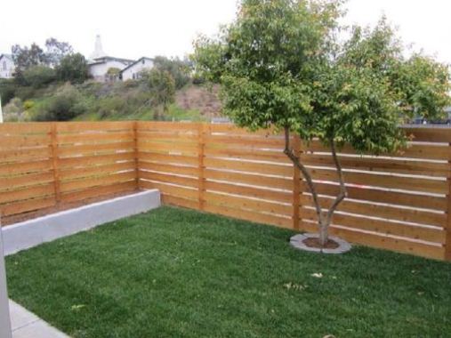 pagar kayu minimalis untuk taman