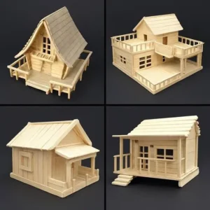 rumah kayu dari stik es krim 2