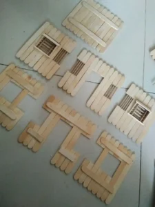 cara membuat rumah dari stik es krim langkah 1