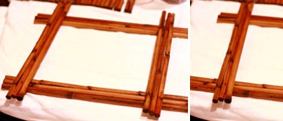 cara membuat frame bambu