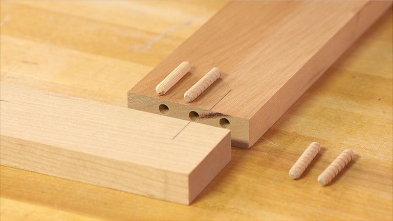 sambungan kayu dengan dowel