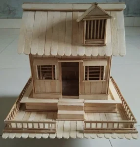 cara membuat rumah dari stik es krim langkah 4