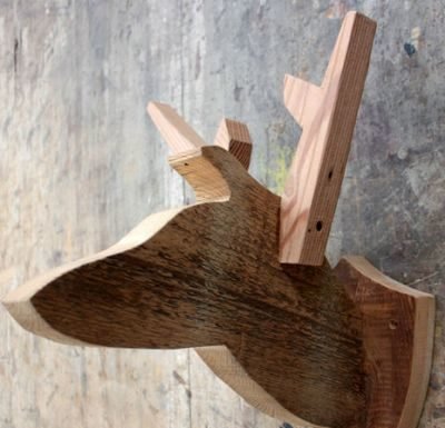 hiasan kayu kepala rusa