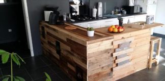 kabinet dapur kayu pallet