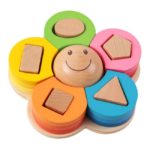 mainan kayu bunga puzzle