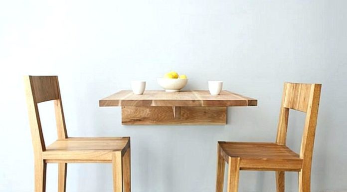 meja lipat dinding