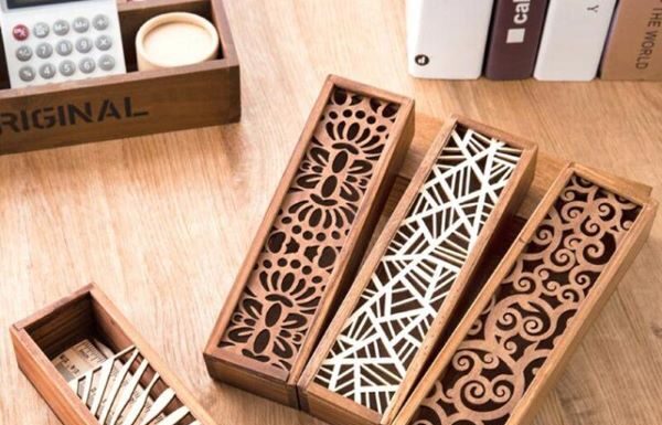 desain tempat pensil dari kayu bagus