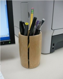 tempat pensil bambu