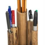 tempat pensil tabung bambu